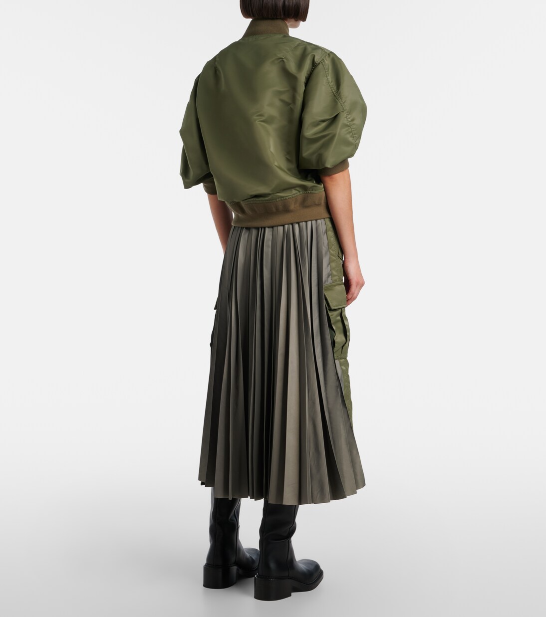 Pleated midi skirt | Sacai
