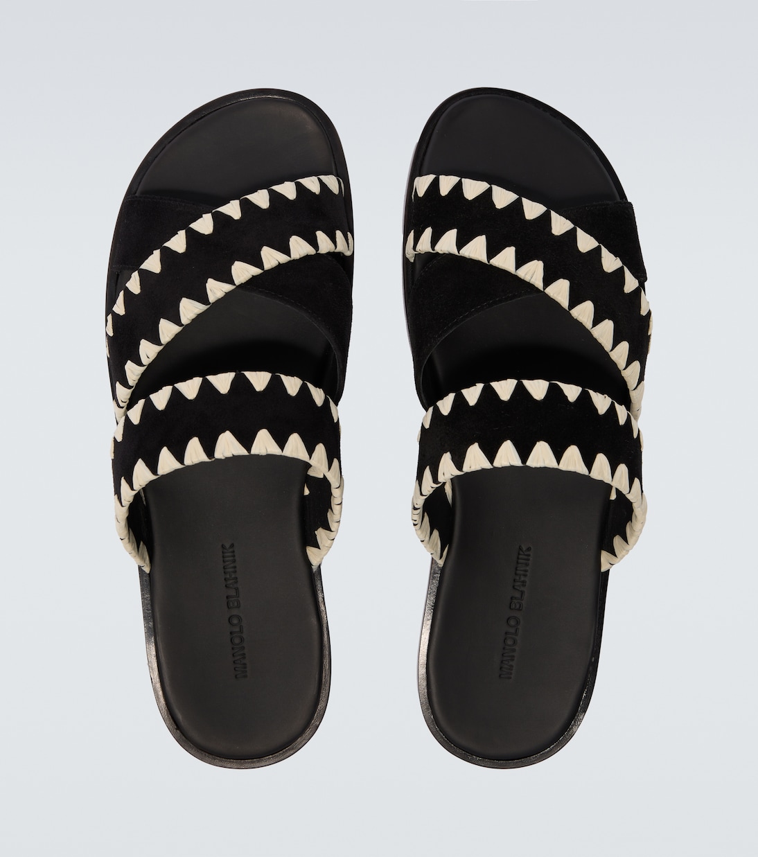 Sandalen Nello aus Veloursleder | Manolo Blahnik