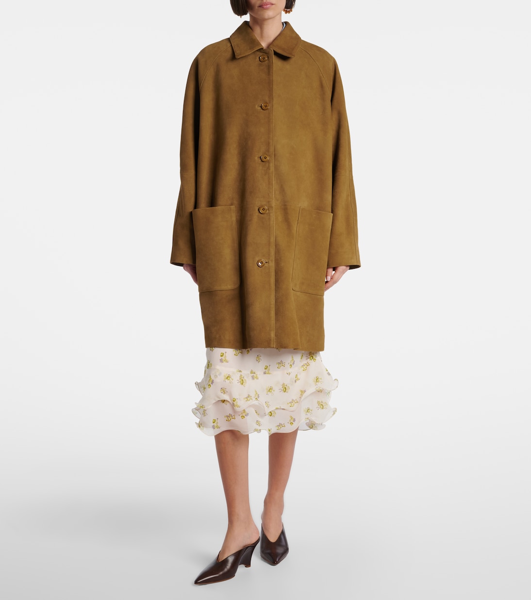 Mantel Soft Touch aus Veloursleder | Dorothee Schumacher