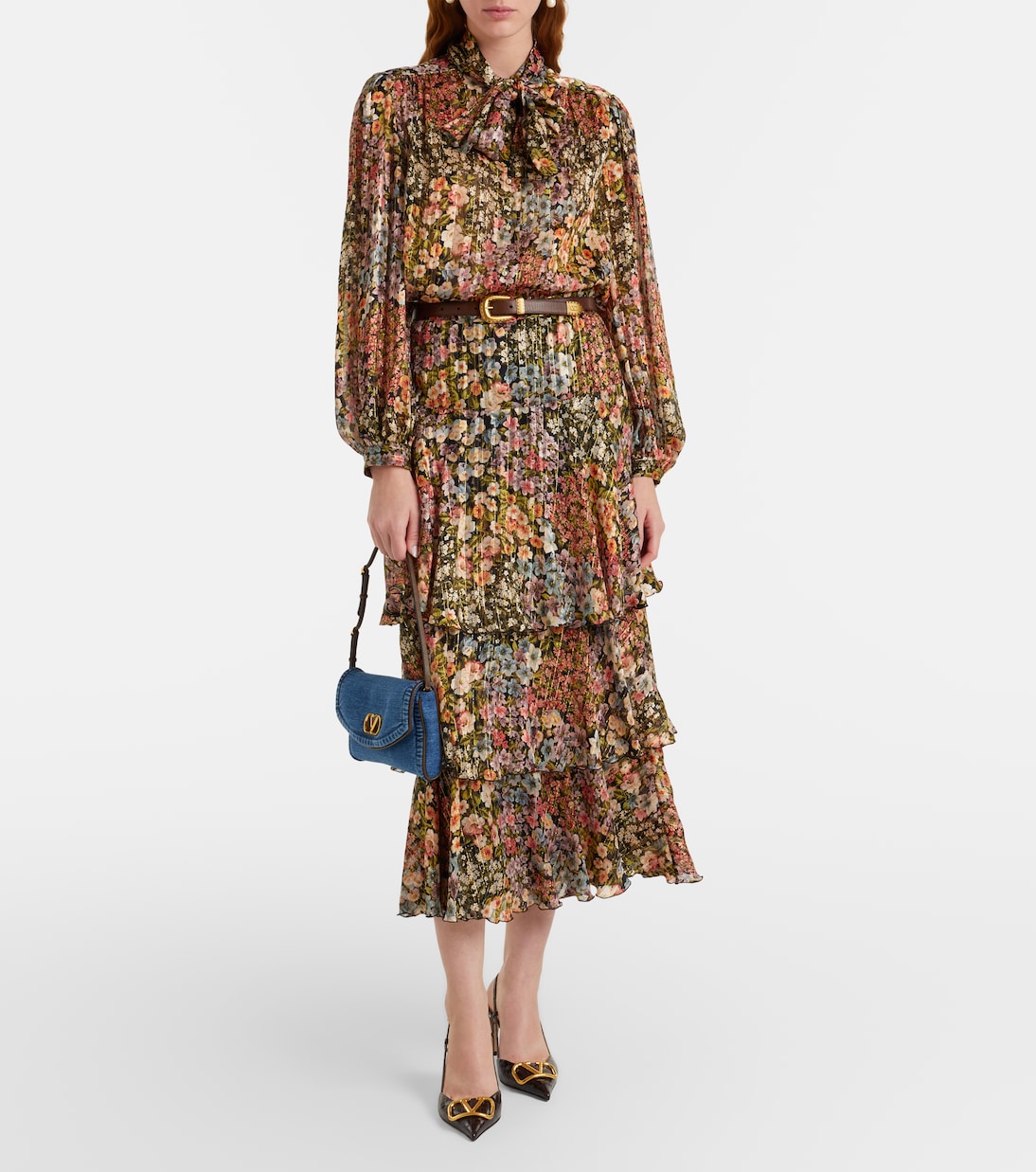 Devain Small denim shoulder bag | Valentino Garavani