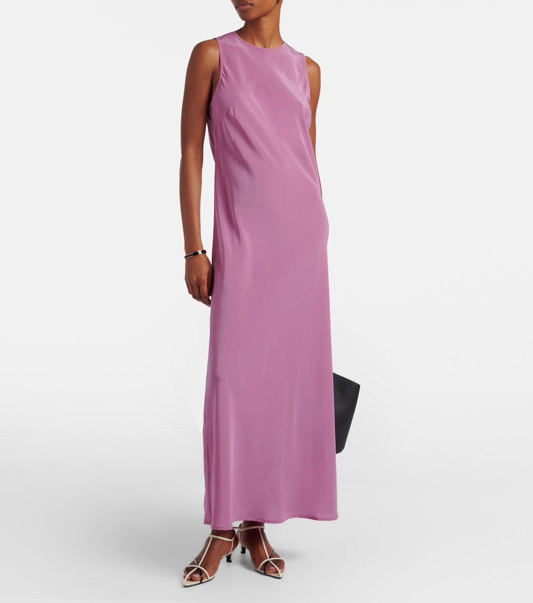 Valencia silk crêpe maxi dress | Asceno