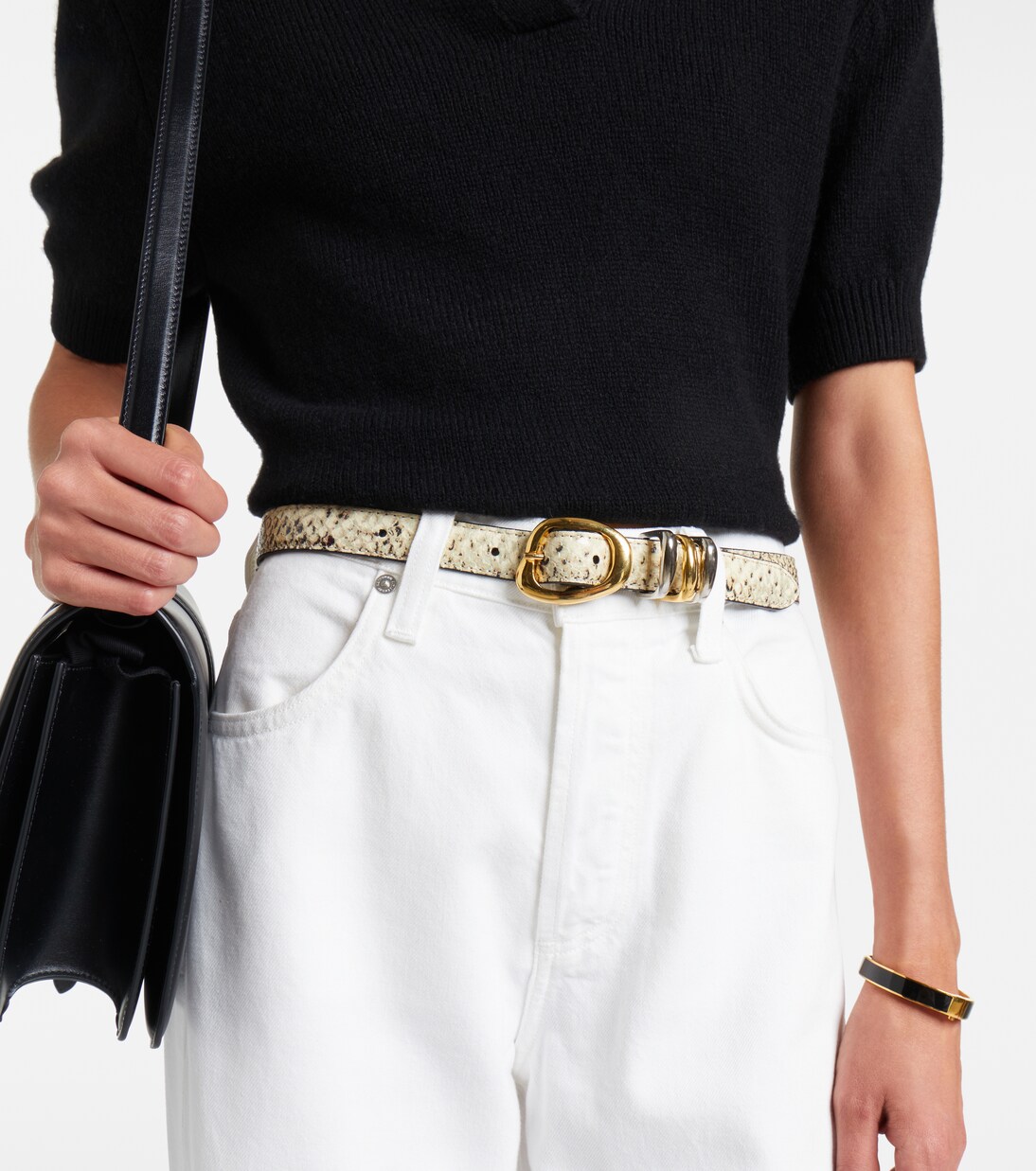 Tugela snake-effect leather belt | Amanu