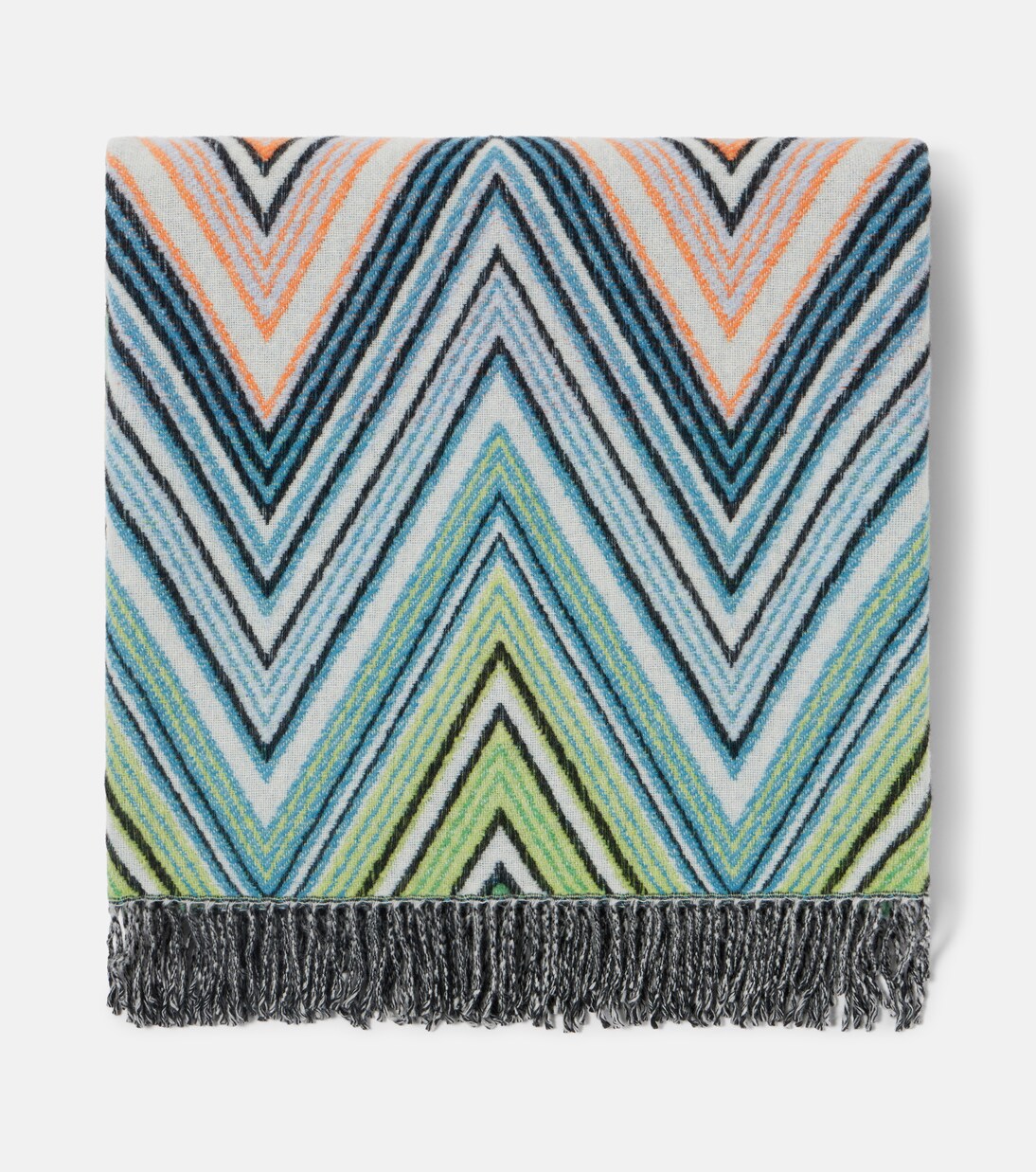 Plume Zig Zag wool-blend throw | Missoni
