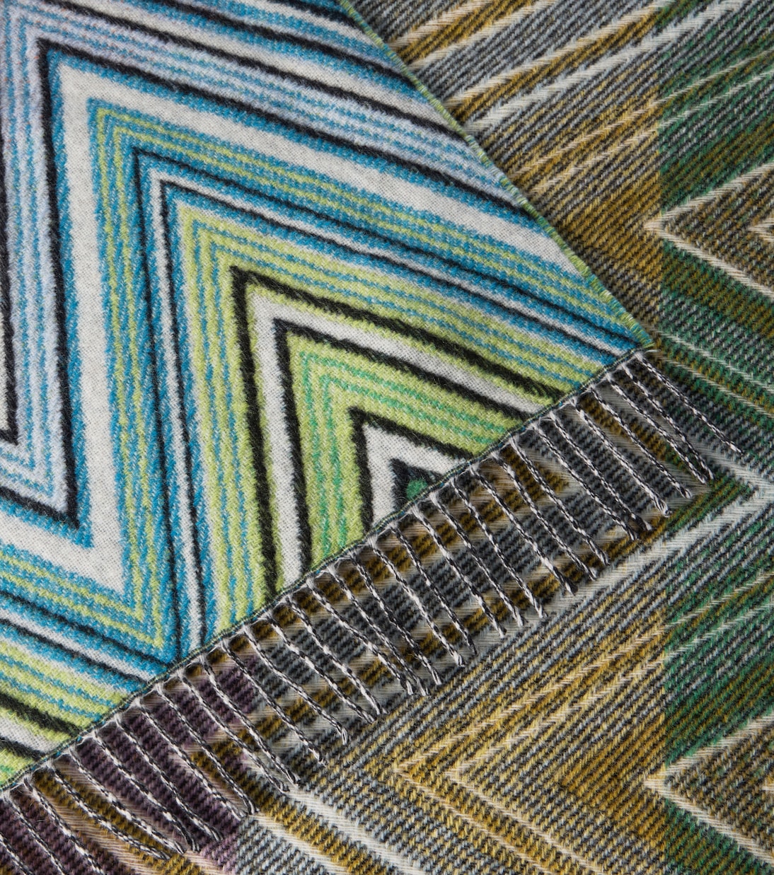 Plume Zig Zag wool-blend throw | Missoni