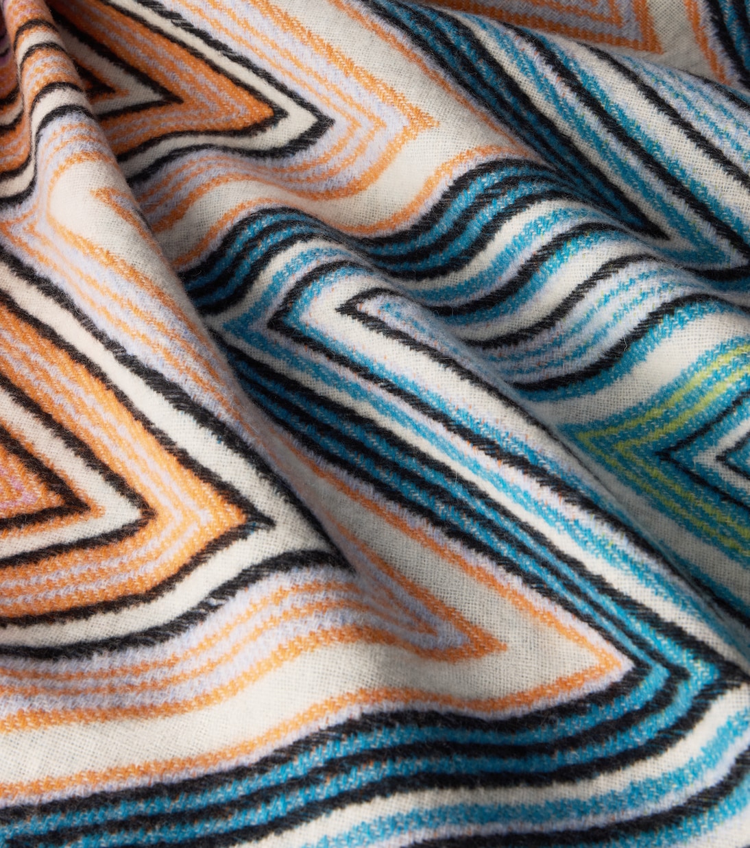 Plume Zig Zag wool-blend throw | Missoni