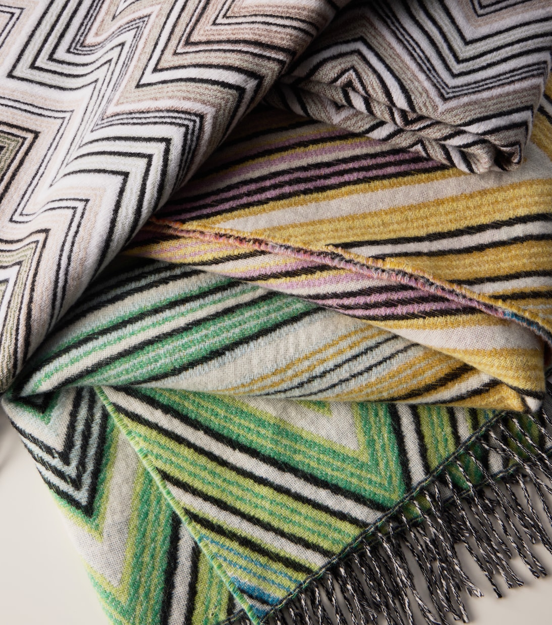 Plume Zig Zag wool-blend throw | Missoni