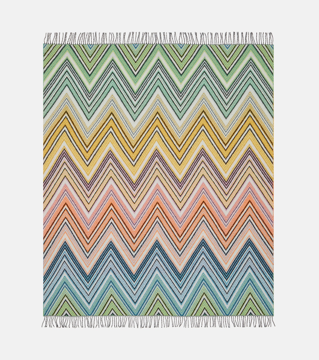 Plume Zig Zag wool-blend throw | Missoni