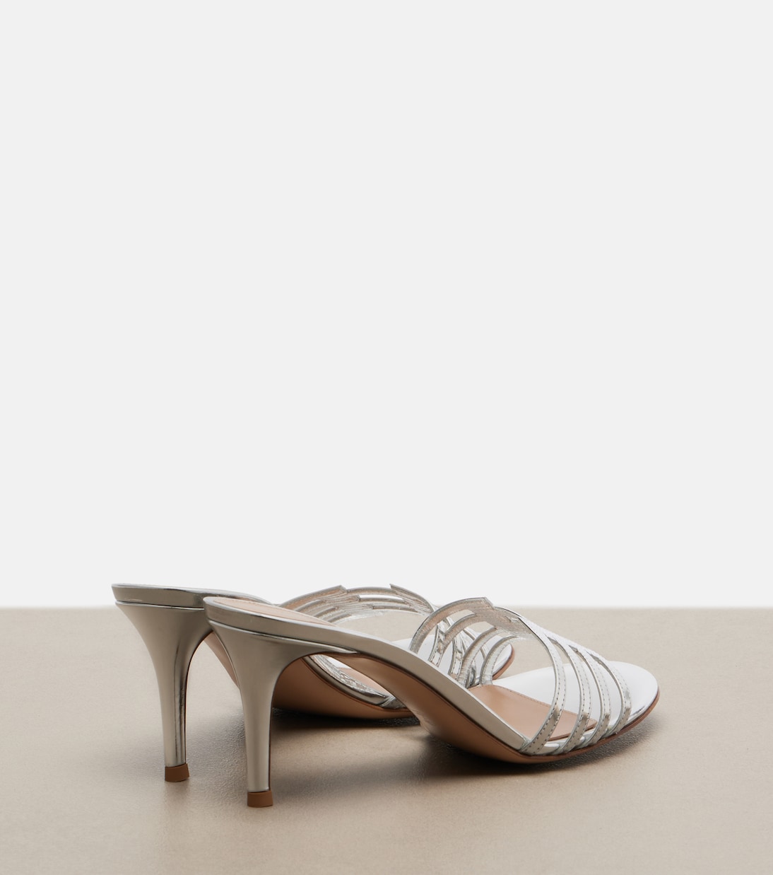 Metallic leather mules | Gianvito Rossi