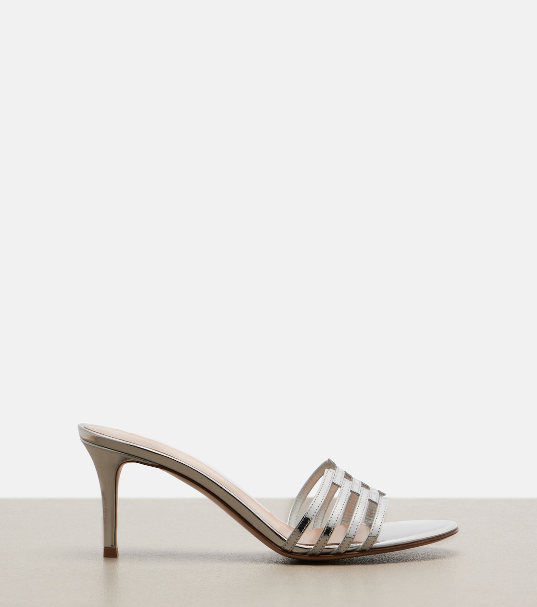 Metallic leather mules | Gianvito Rossi