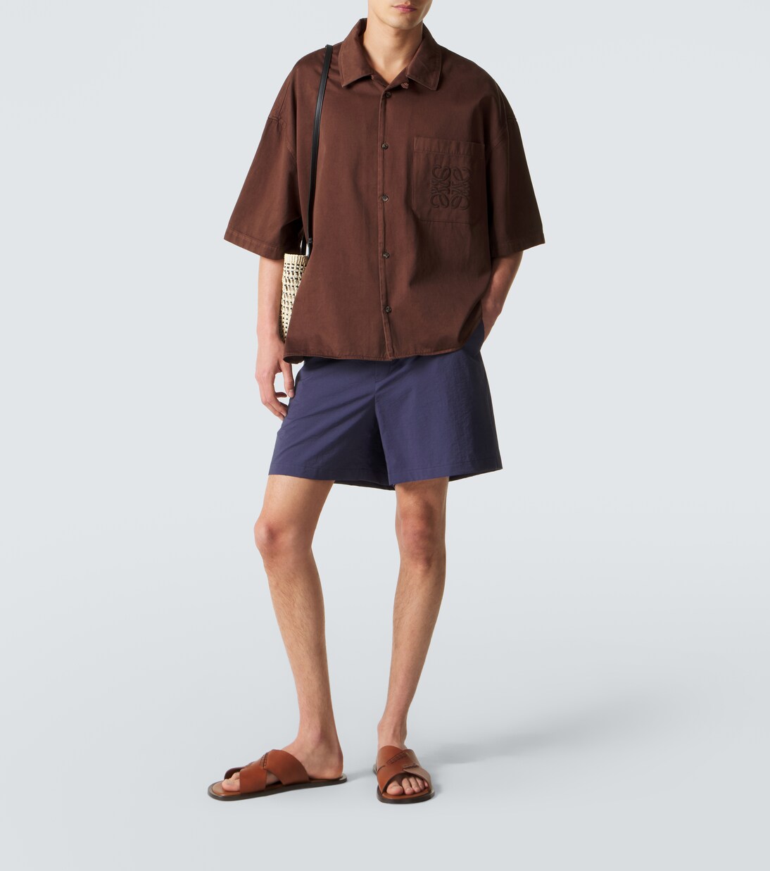 Paula's Ibiza cotton-blend poplin shorts | Loewe