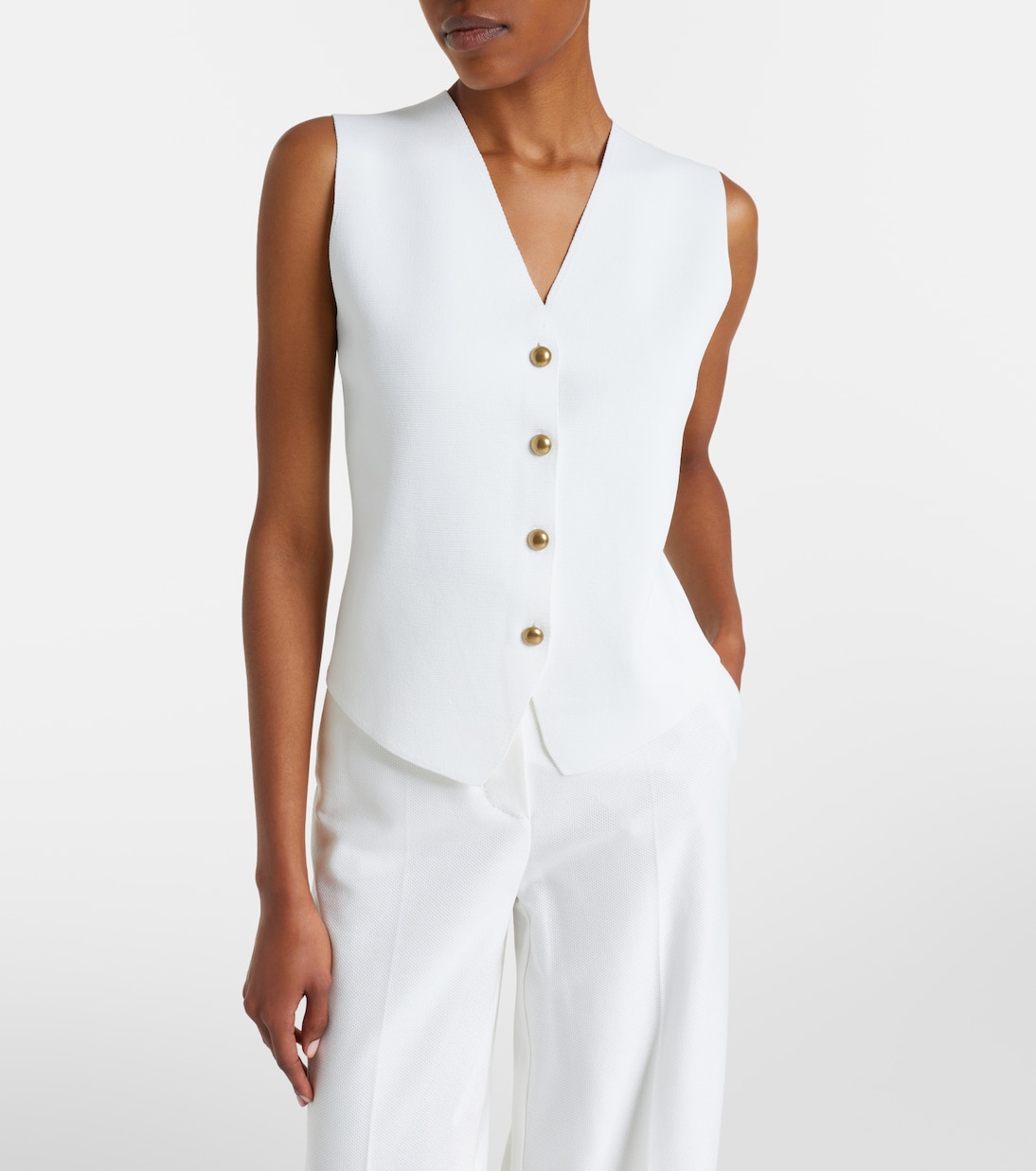 Knitted crêpe vest | Max Mara