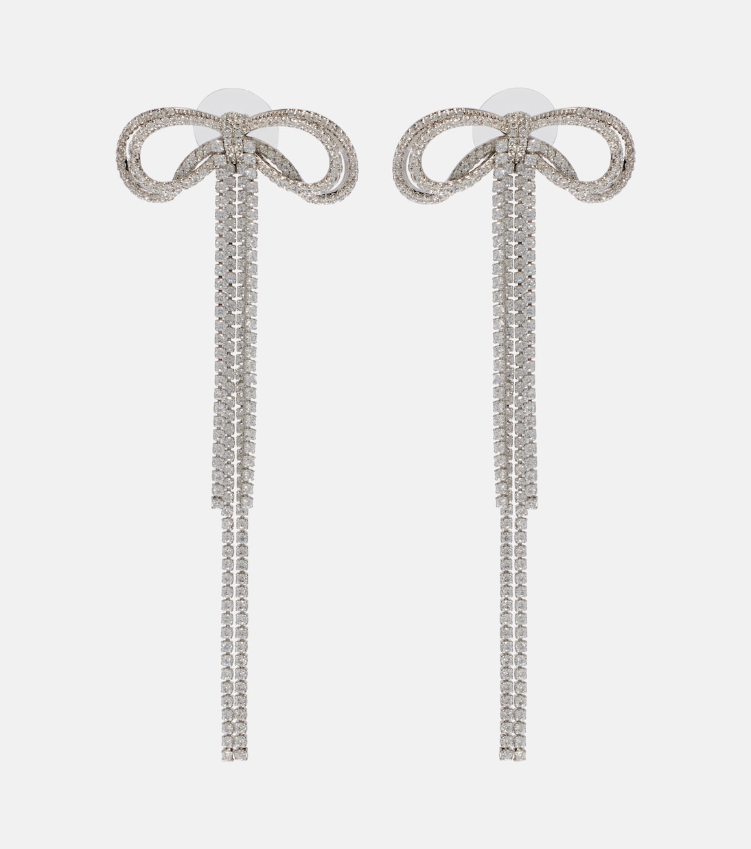 Bow crystal-embellished earrings | Self-Portrait