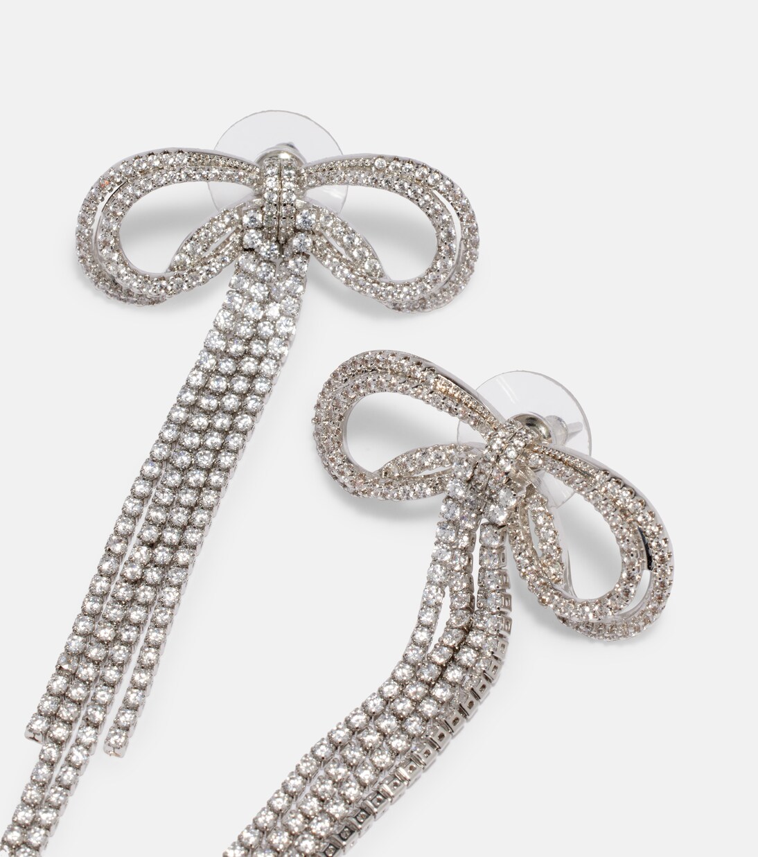 Bow crystal-embellished earrings | Self-Portrait