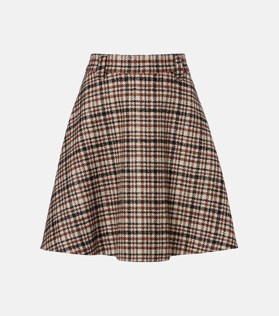 Houndstooth wool and alpaca-blend miniskirt | Brunello Cucinelli