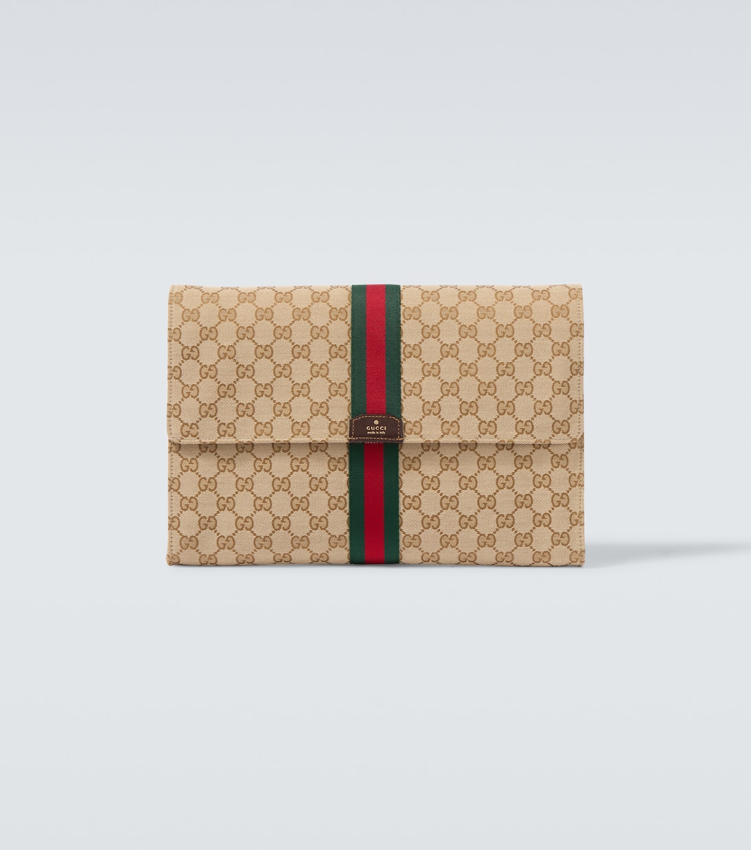 Pouch Medium de lona GG con Web | Gucci