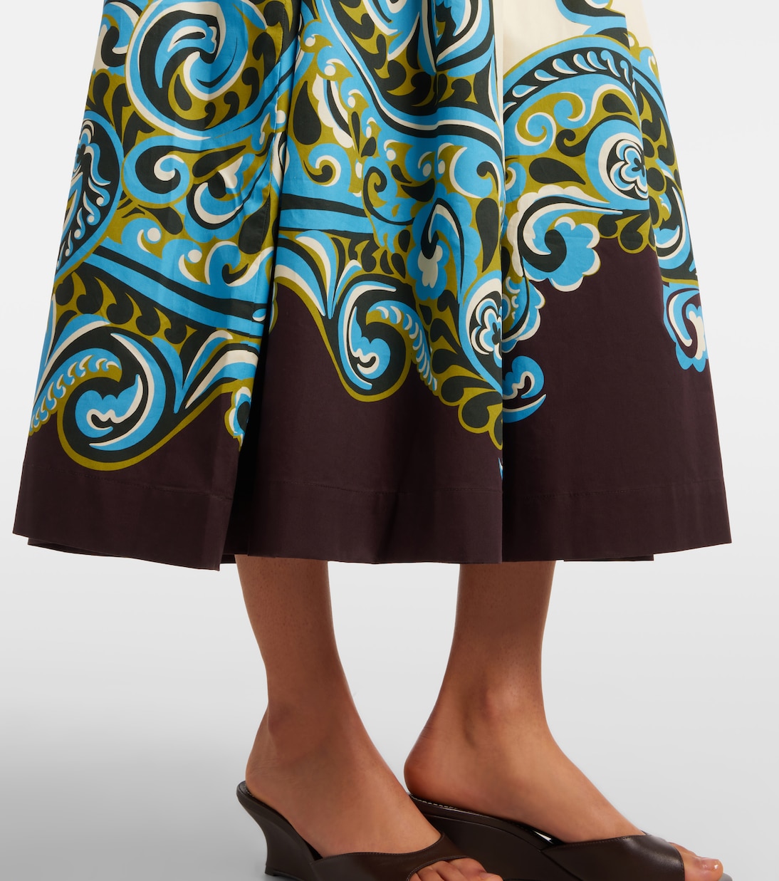 Natalia printed cotton midi dress | Alémais