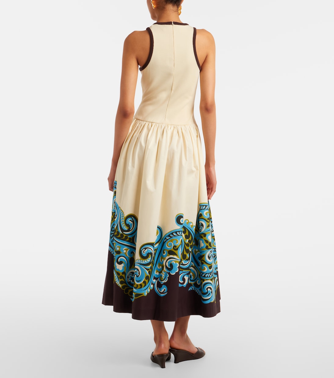 Natalia printed cotton midi dress | Alémais