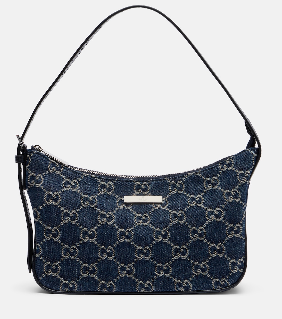 Lady Lunetta GG Small denim shoulder bag | Gucci