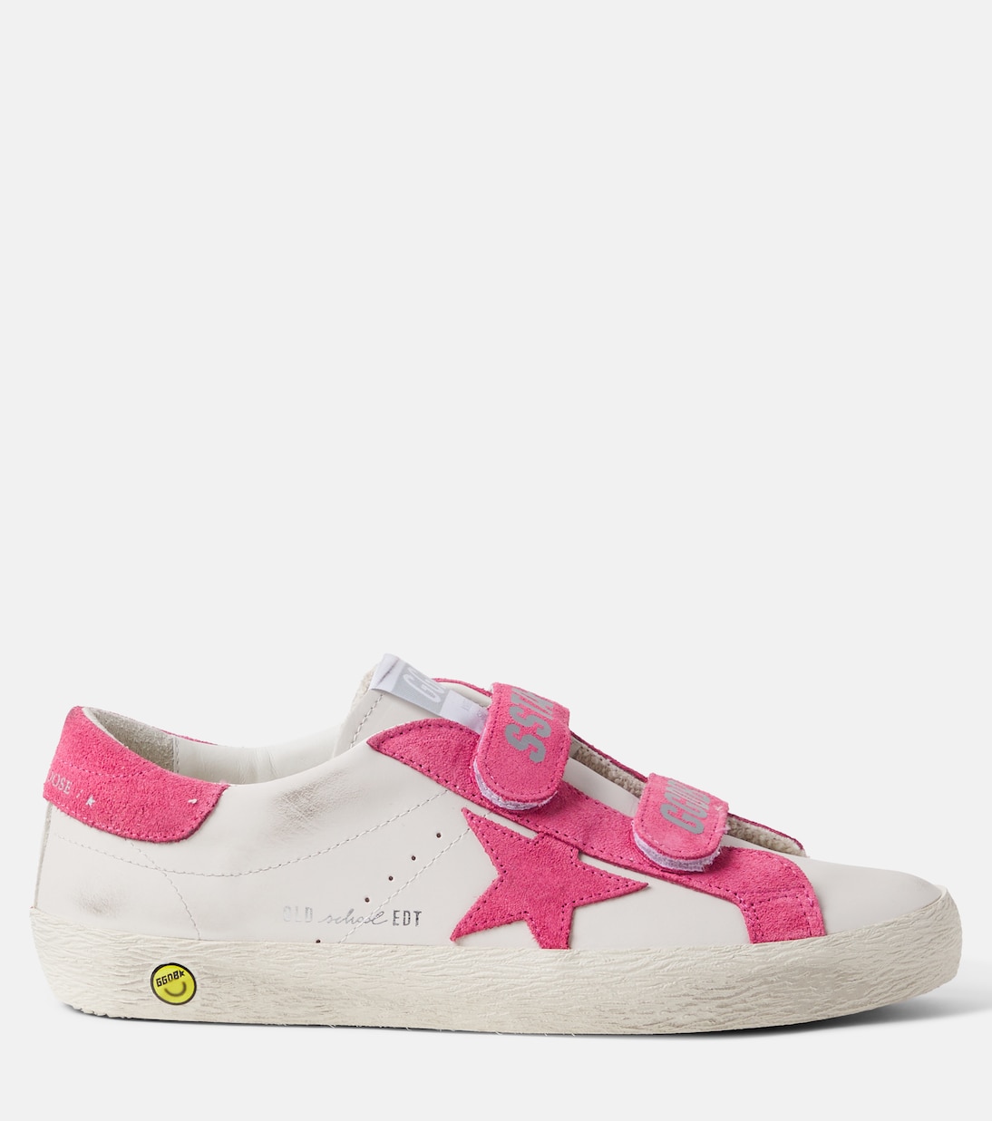 Old School suede-trimmed leather sneakers | Golden Goose Kids