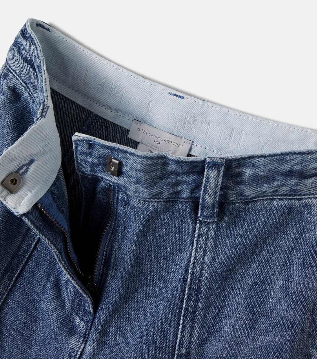 Patch-appliqué barrel-leg jeans | Stella McCartney Kids