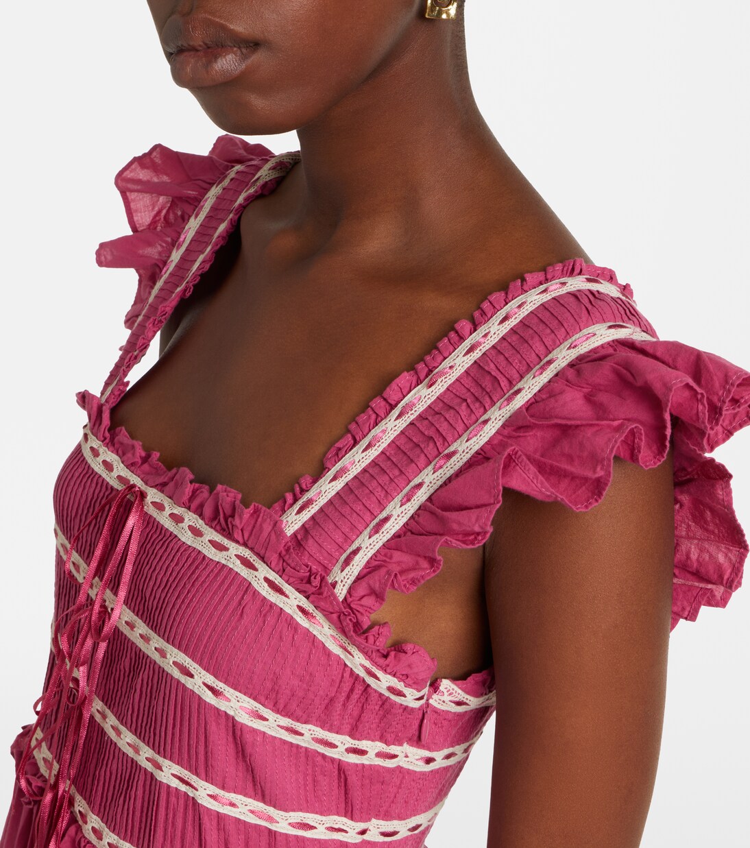Chandra tiered cotton midi dress | Rixo