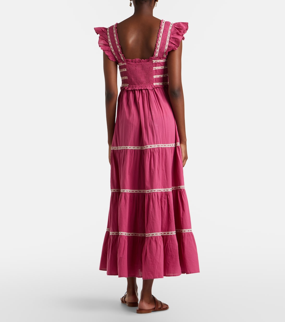 Chandra tiered cotton midi dress | Rixo