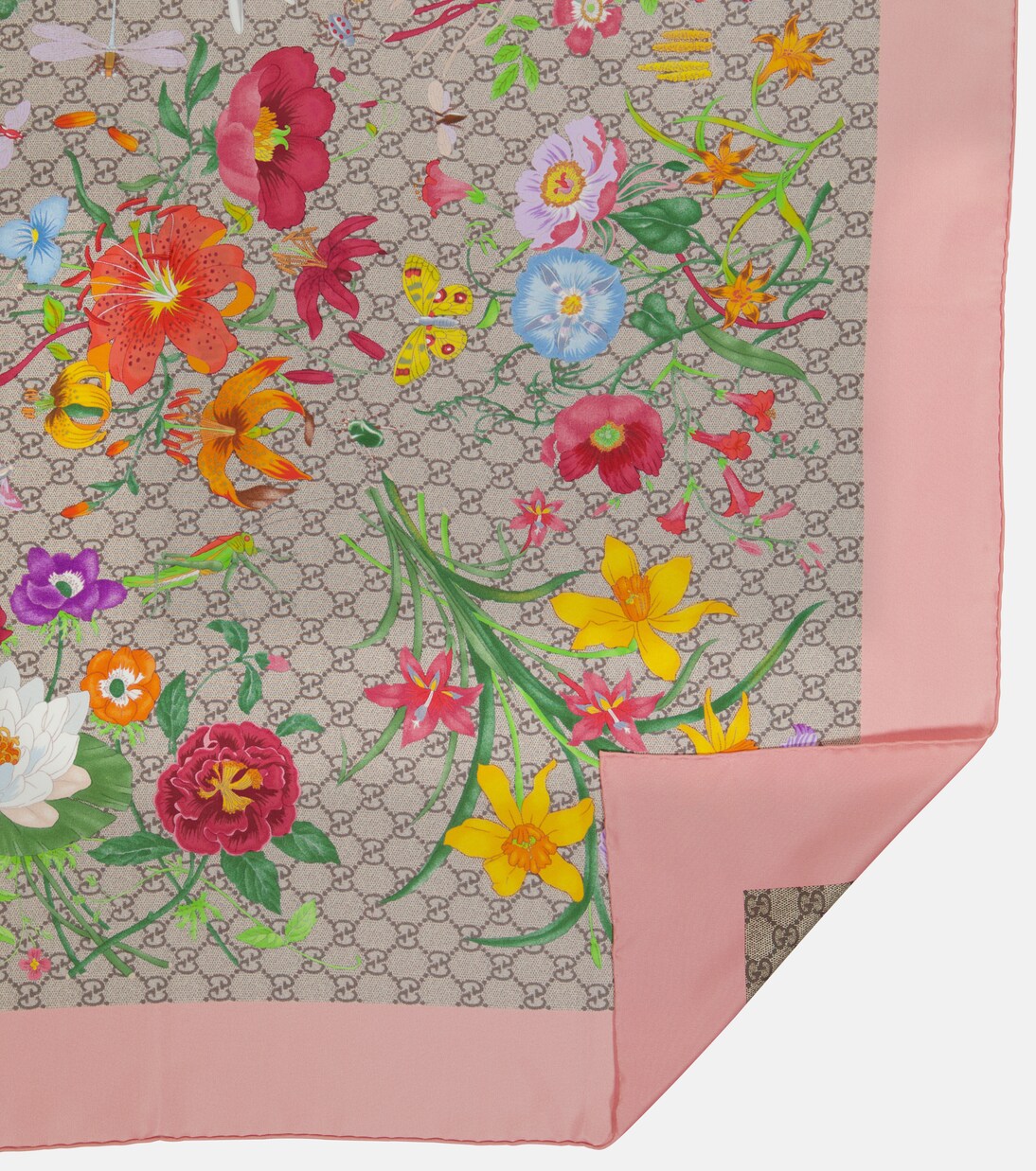 Bedrucktes Tuch GG Flora aus Seide | Gucci