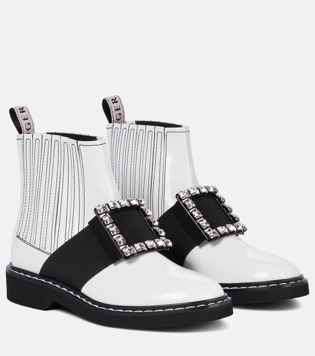 Viv' Rangers brushed leather Chelsea boots | Roger Vivier