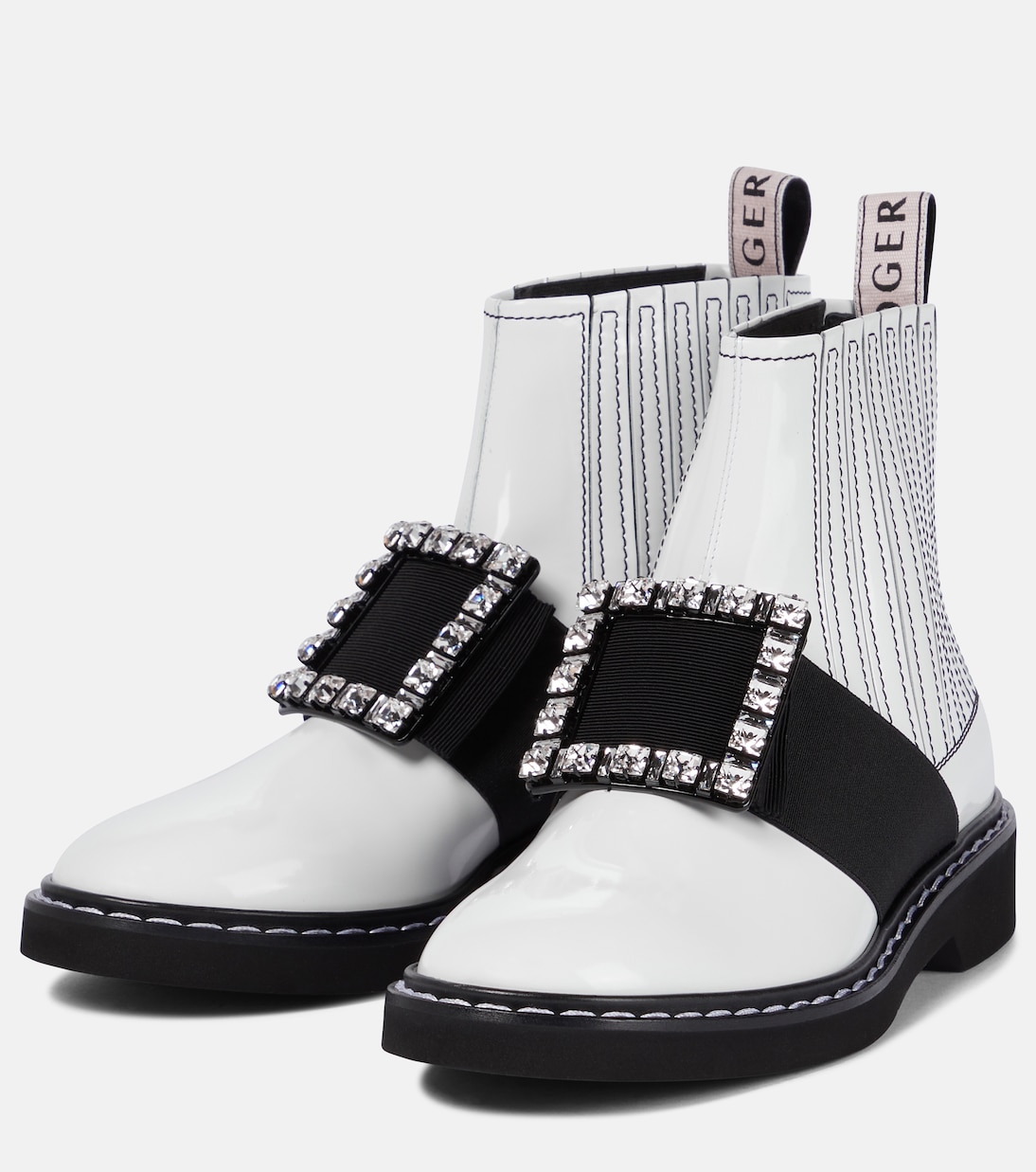 Viv' Rangers brushed leather Chelsea boots | Roger Vivier