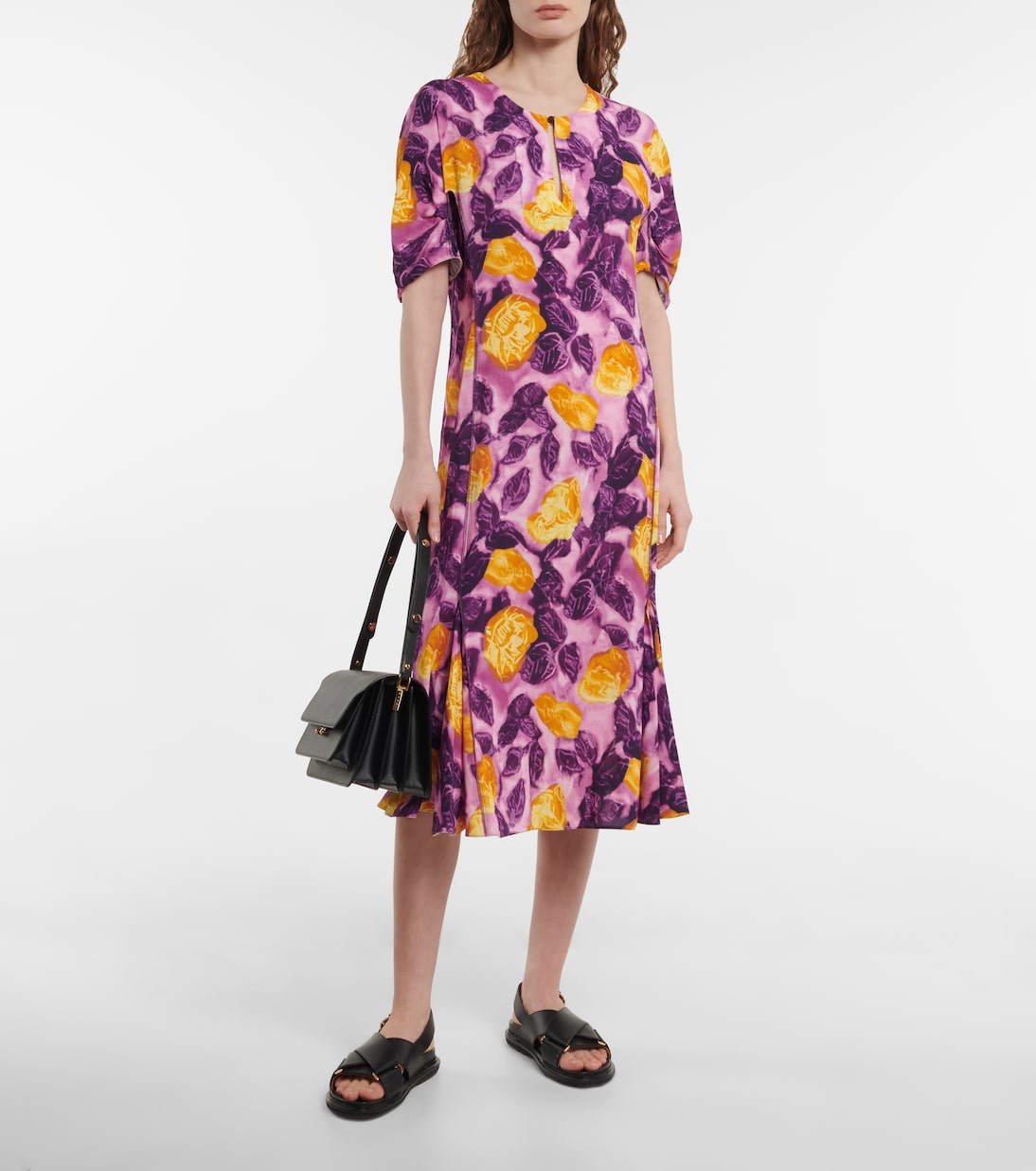 Robe midi à fleurs | Marni
