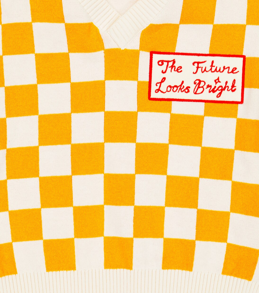 Checked cotton sweater | Mini Rodini