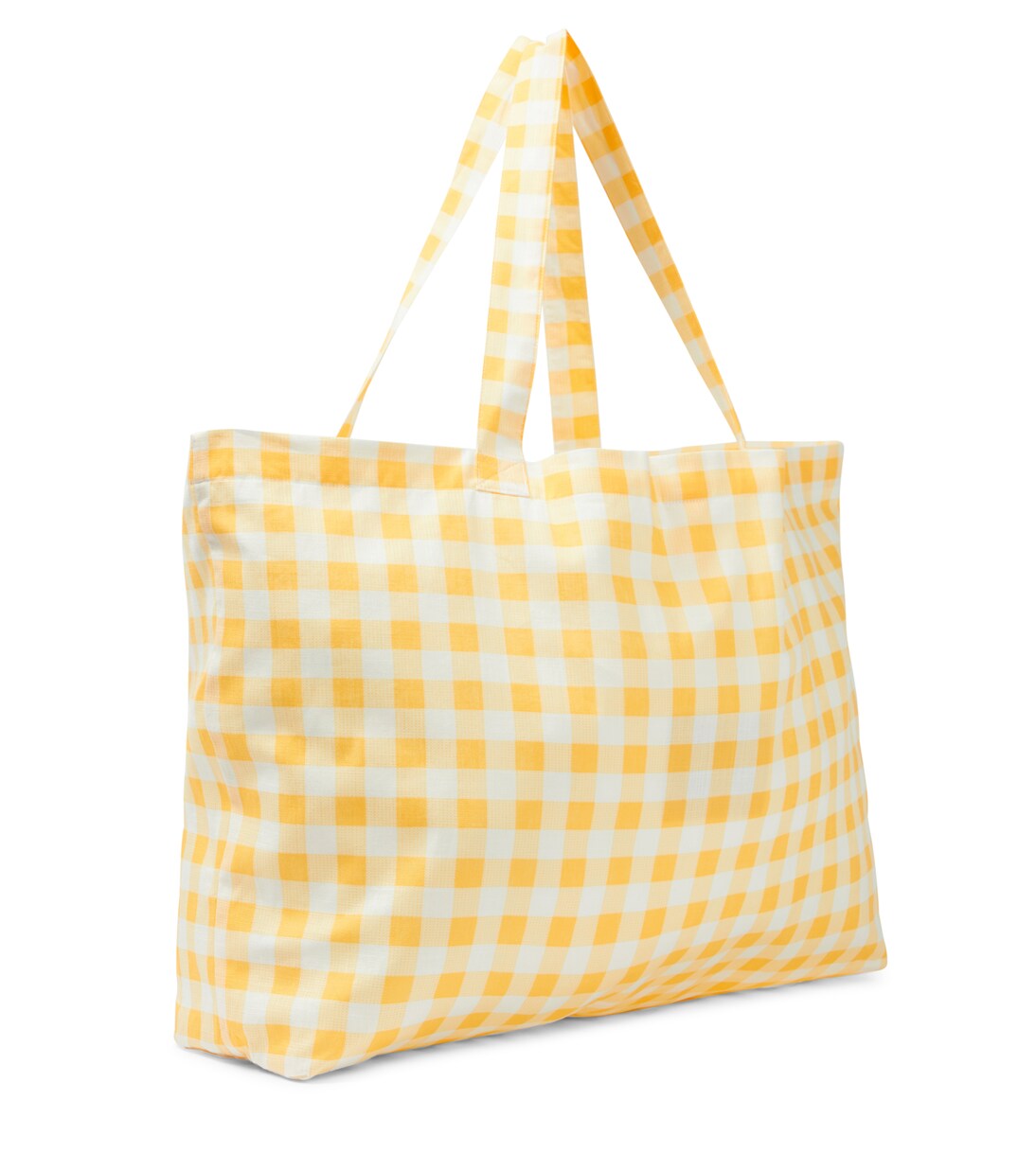 Embroidered gingham cotton bag | Mini Rodini