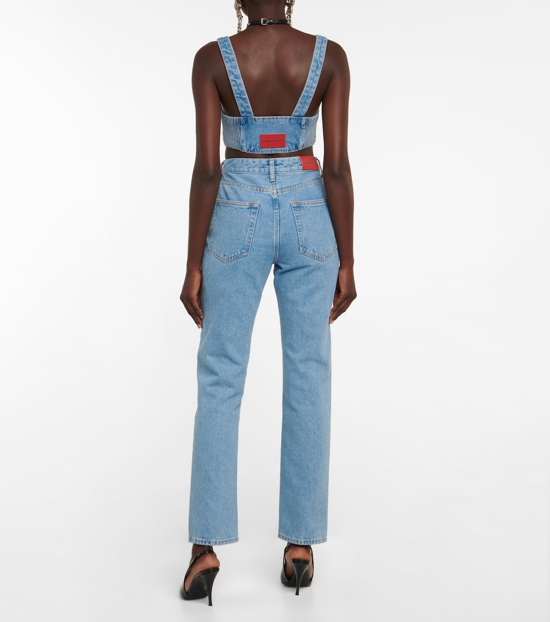 Verzierte High-Rise Straight Jeans | Alessandra Rich