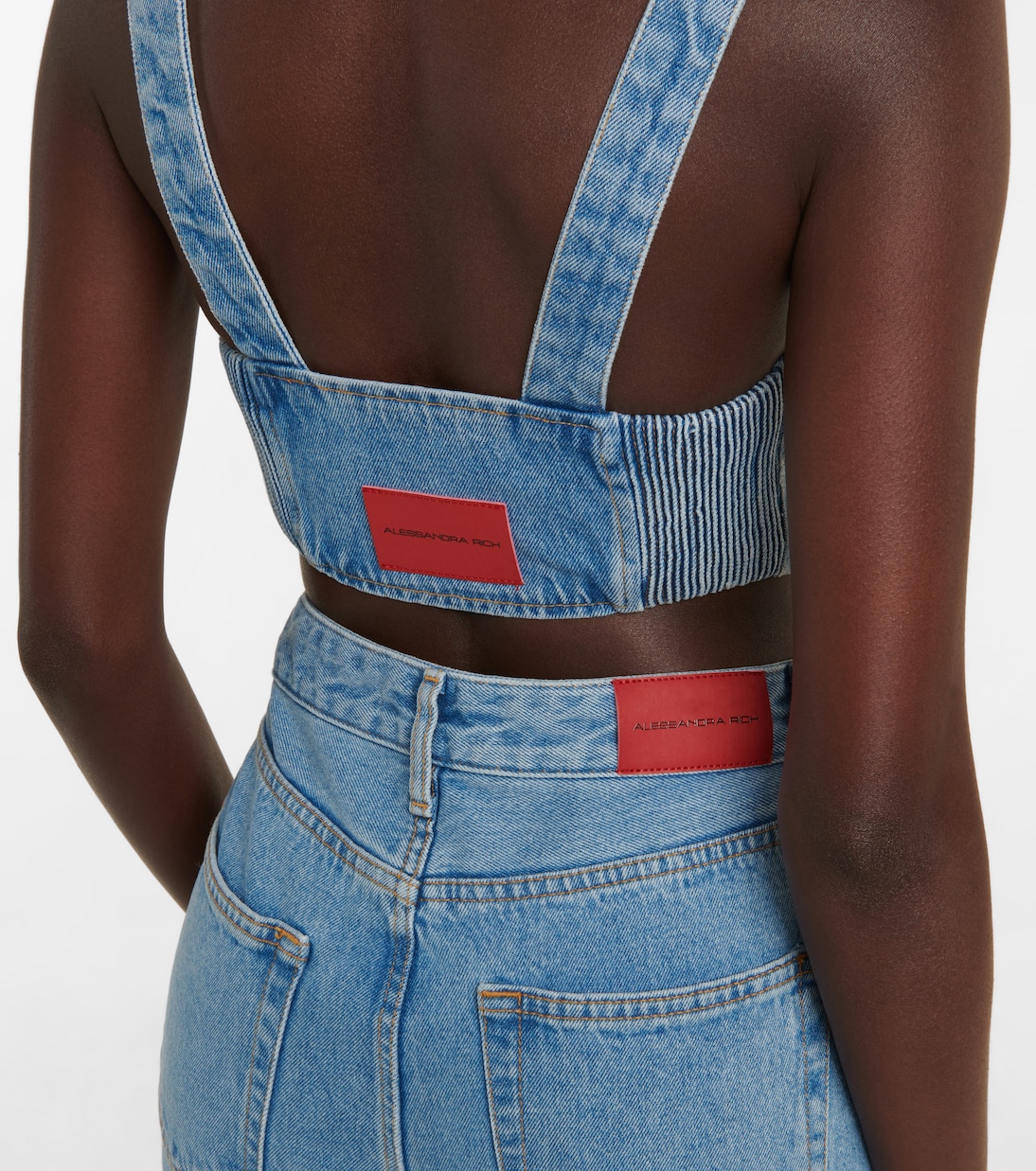 Verzierte High-Rise Straight Jeans | Alessandra Rich