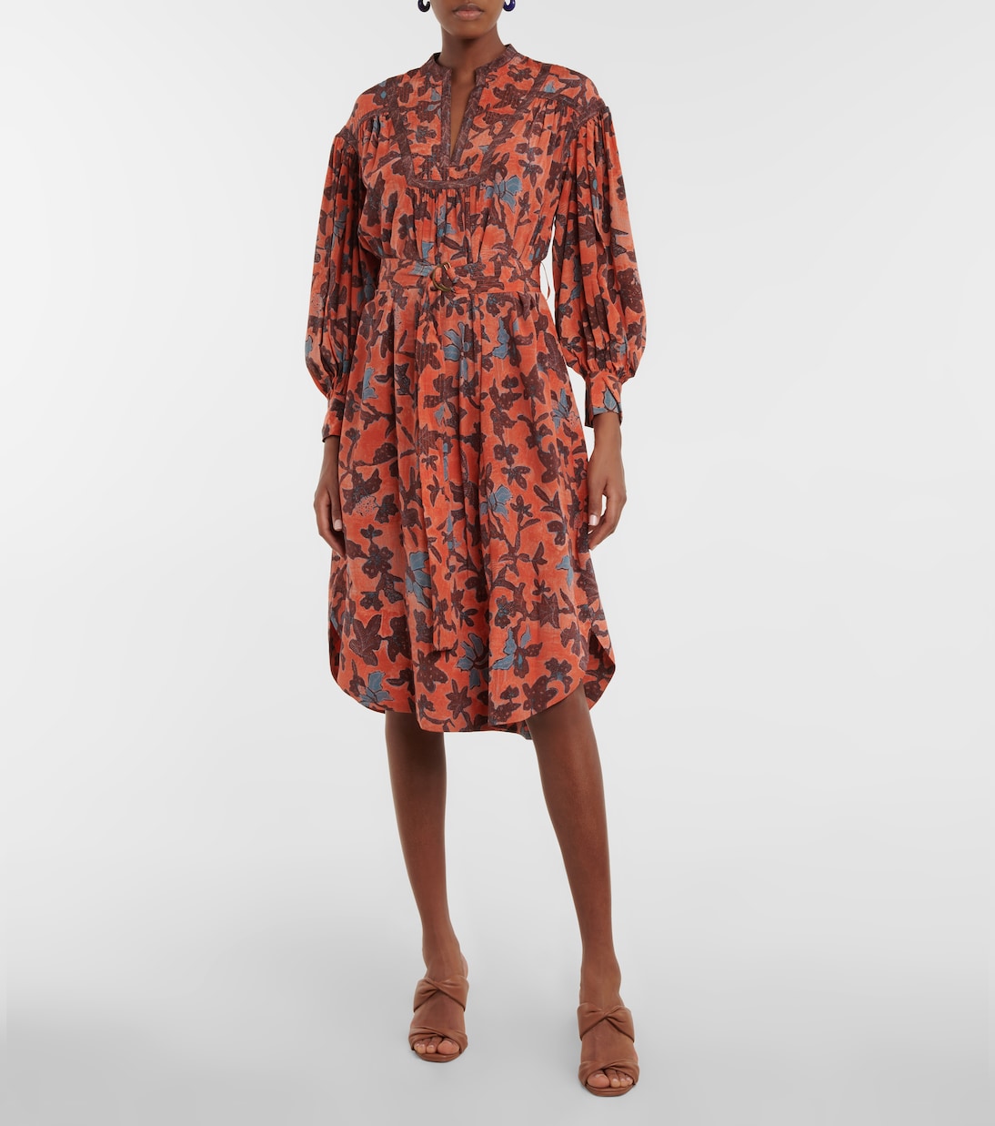 Robe midi Taiana à fleurs | Ulla Johnson