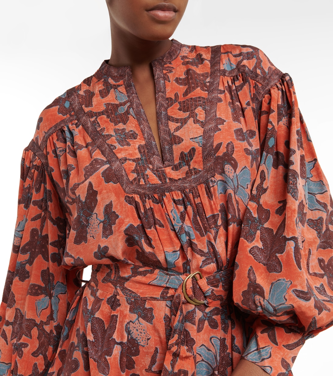 Robe midi Taiana à fleurs | Ulla Johnson