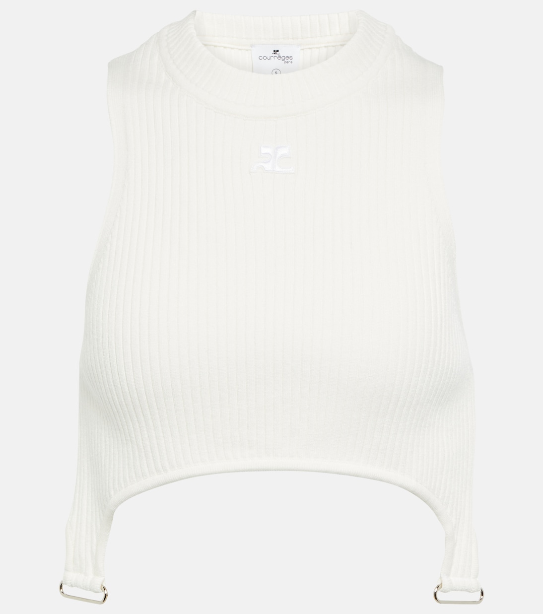 Cropped-Top aus Rippstrick | Courrèges