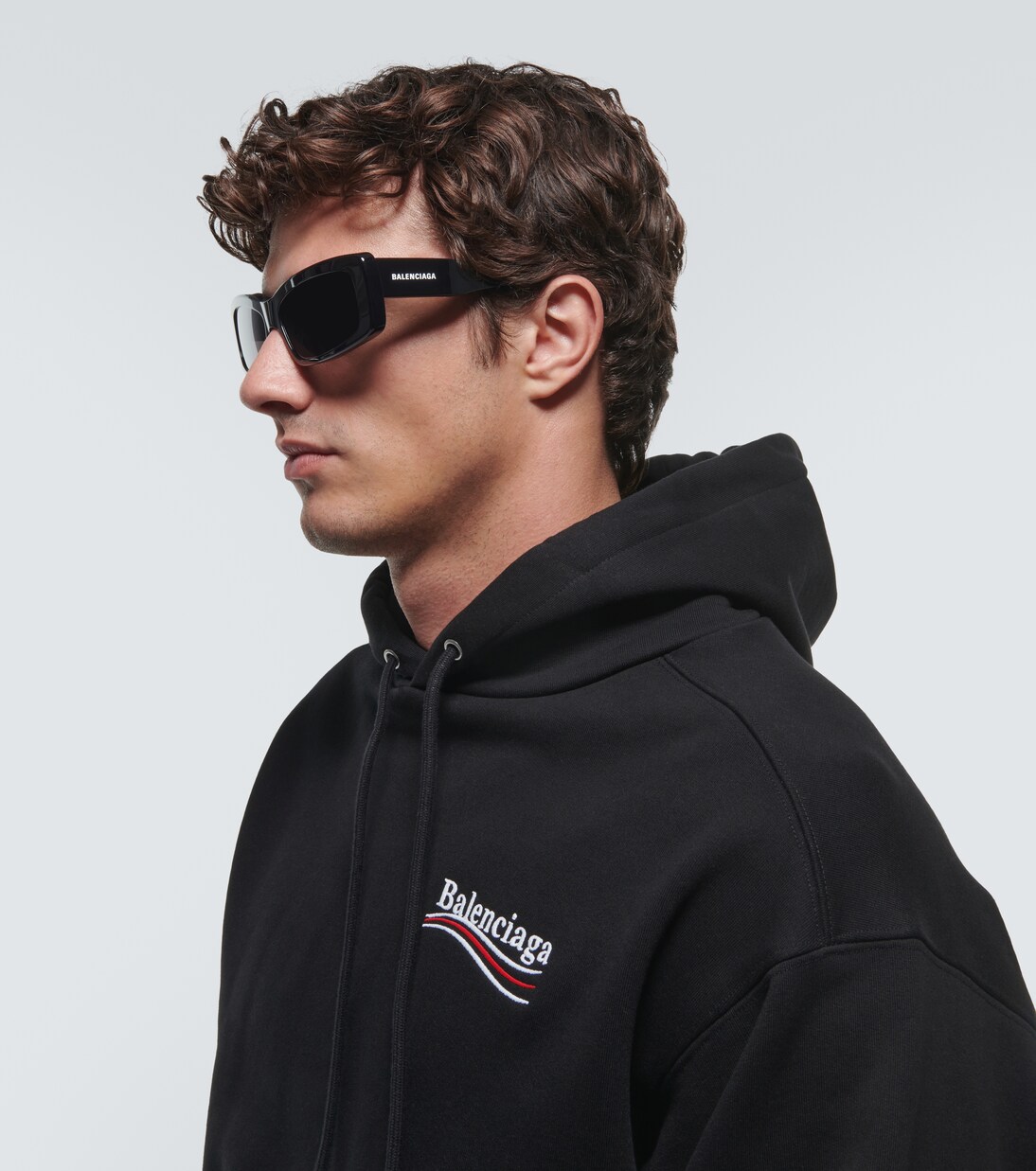 Eckige Oversize-Sonnenbrille | Balenciaga