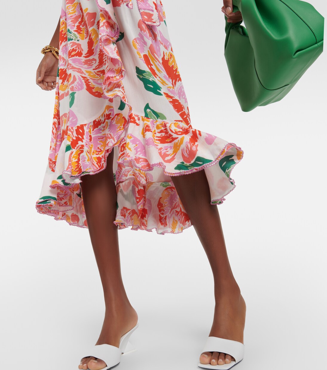 Robe midi Aude à fleurs | Poupette St Barth