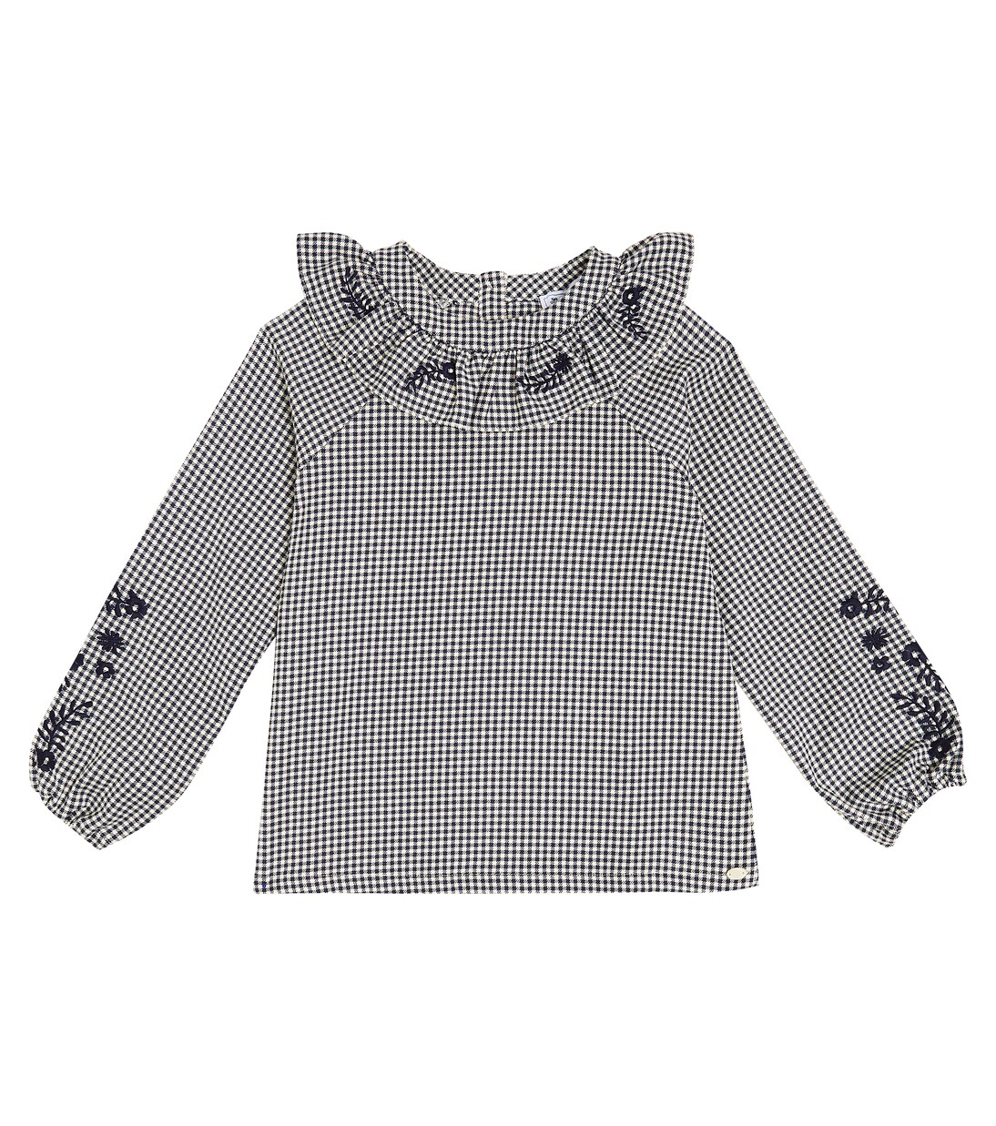 Embroidered checked blouse | Tartine et Chocolat