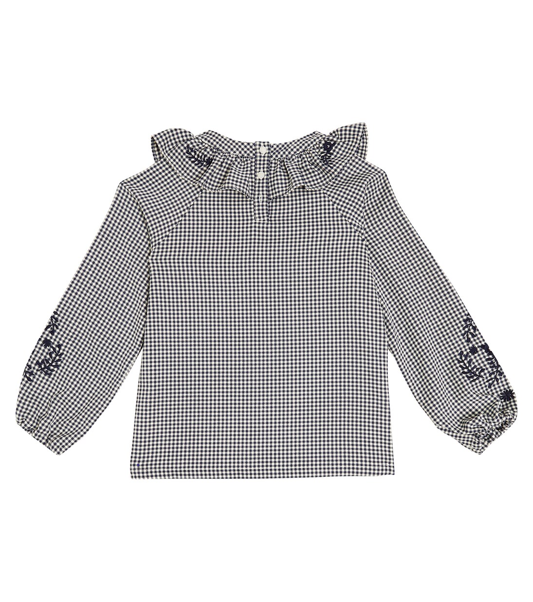 Embroidered checked blouse | Tartine et Chocolat
