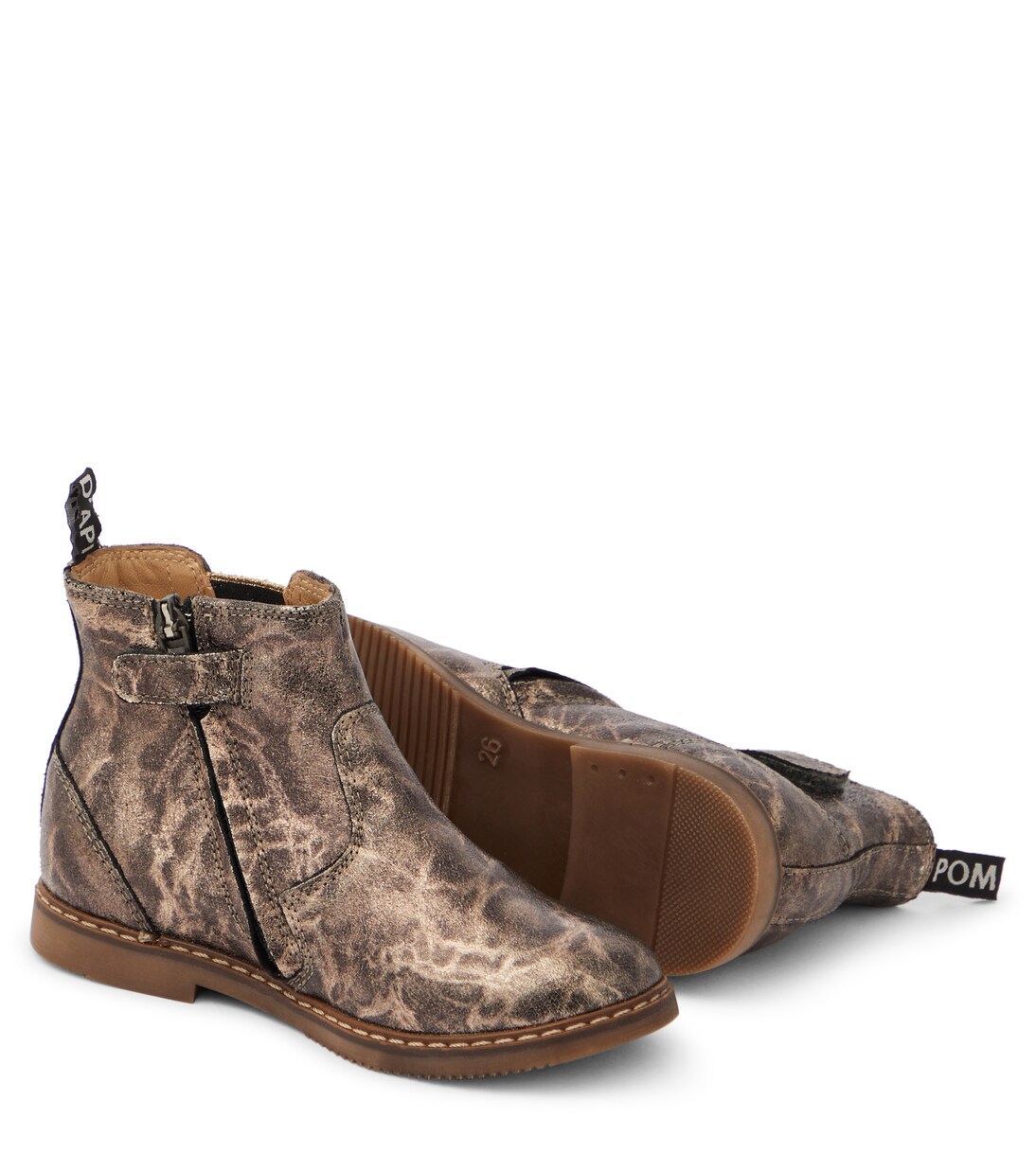 Sid Jodzip metallic leather boots | Pom d'Api