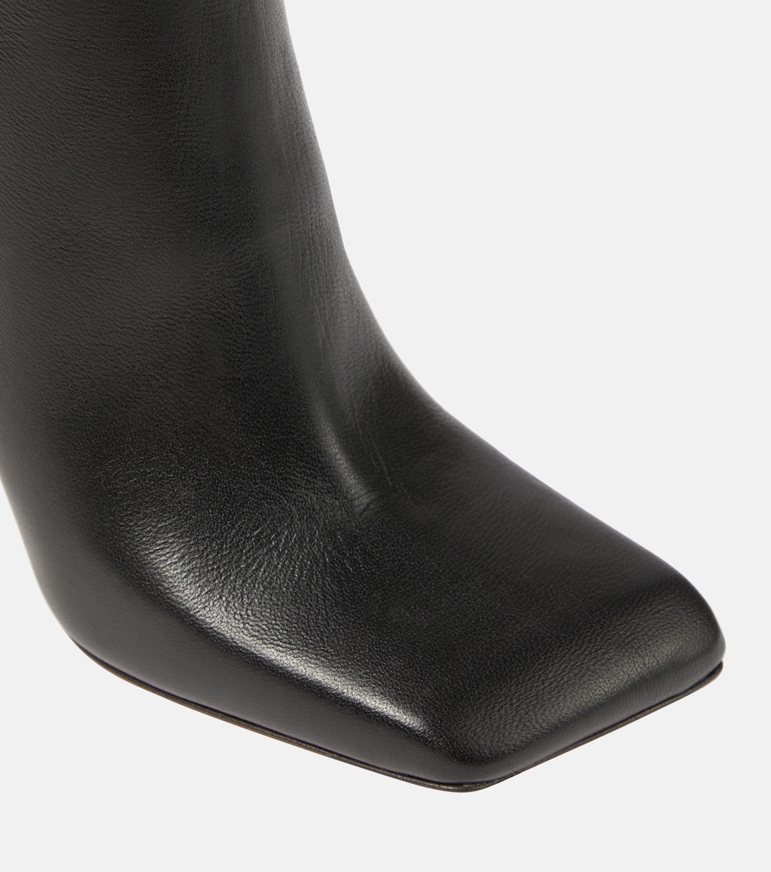 Ankle Boots Marine 95 aus Leder | Amina Muaddi