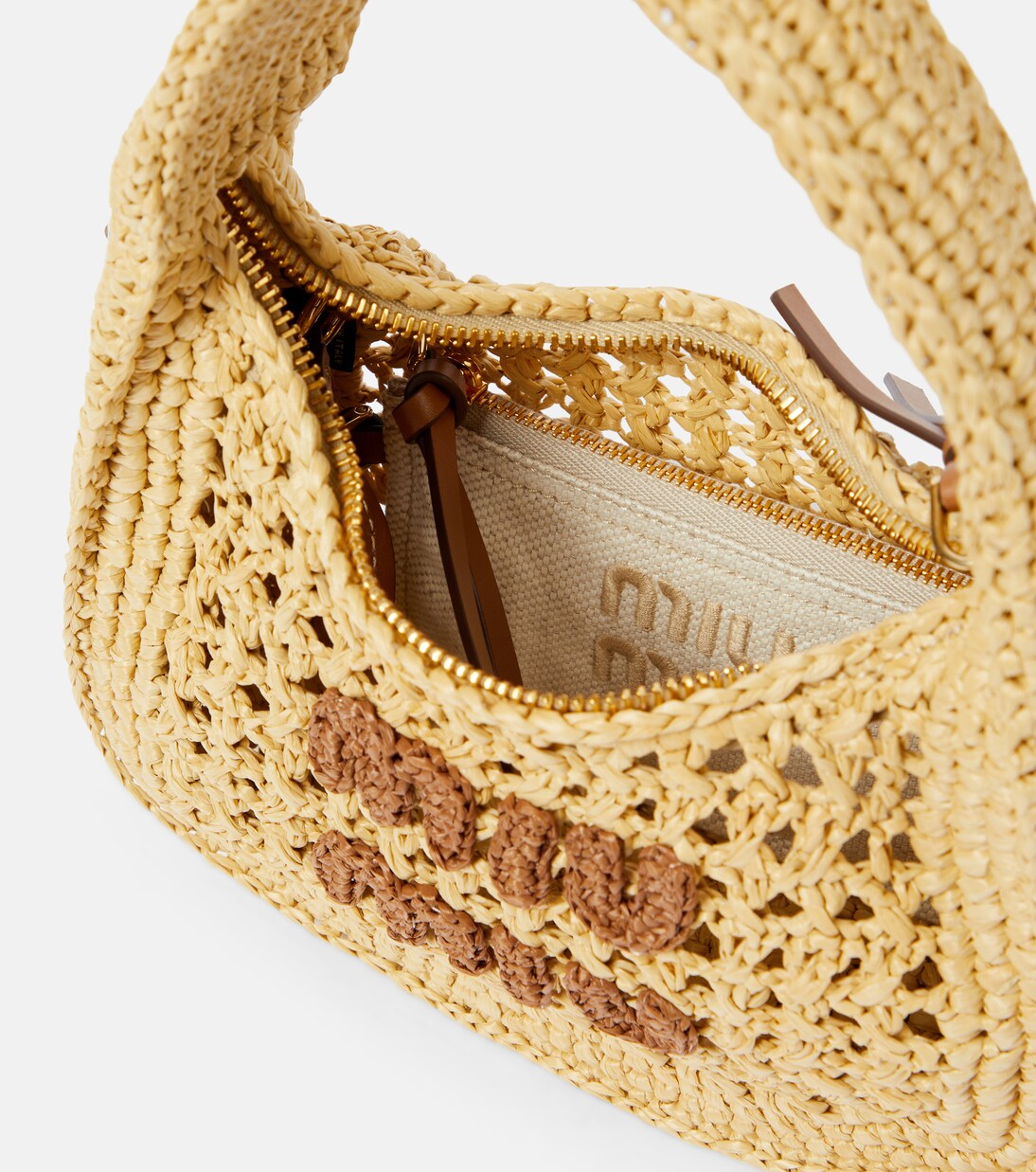 Wander Small logo shoulder bag | Miu Miu