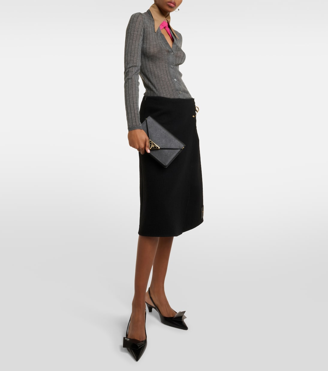 Borsa a tracolla Small in pelle | Prada