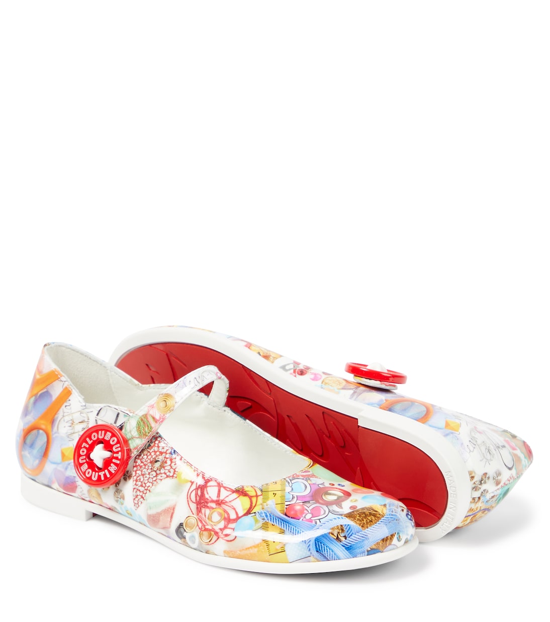 Mary-Jane-Ballerinas Melobib aus Lackleder | Christian Louboutin Kids