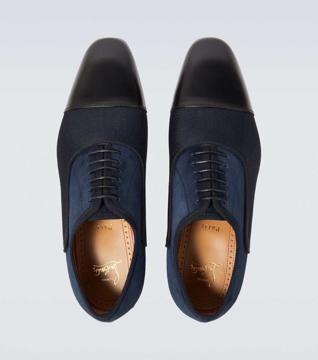 Greggo leather-trimmed Oxford shoes | Christian Louboutin