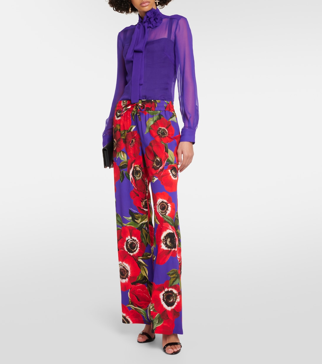 Schluppenbluse aus Seidenchiffon | Dolce&Gabbana