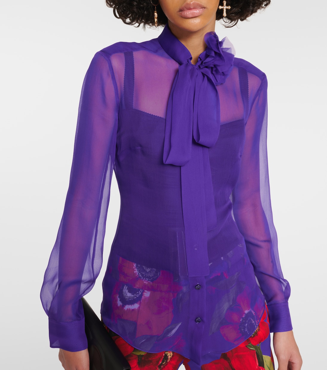 Schluppenbluse aus Seidenchiffon | Dolce&Gabbana