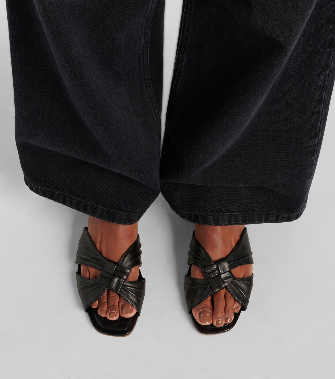 Soft Knot leather slides | The Row